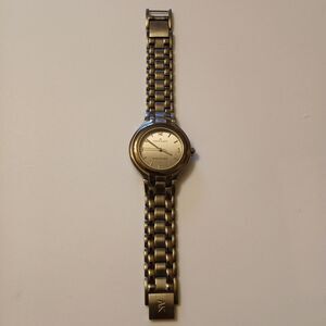 Vtg Anne Klein Ladies Stainless Steel Watch Gun Metal Quartz 10/8781 WR 100FT